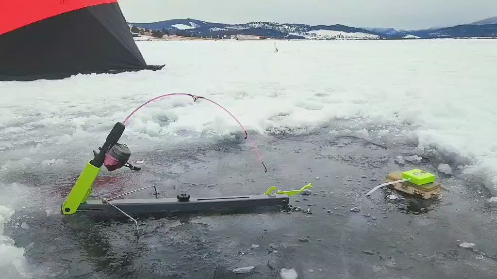 Happy Hooker Ice fishing, auto hook setter